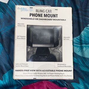 Bling Car Phone Mount - Black